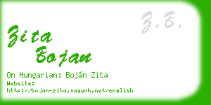 zita bojan business card